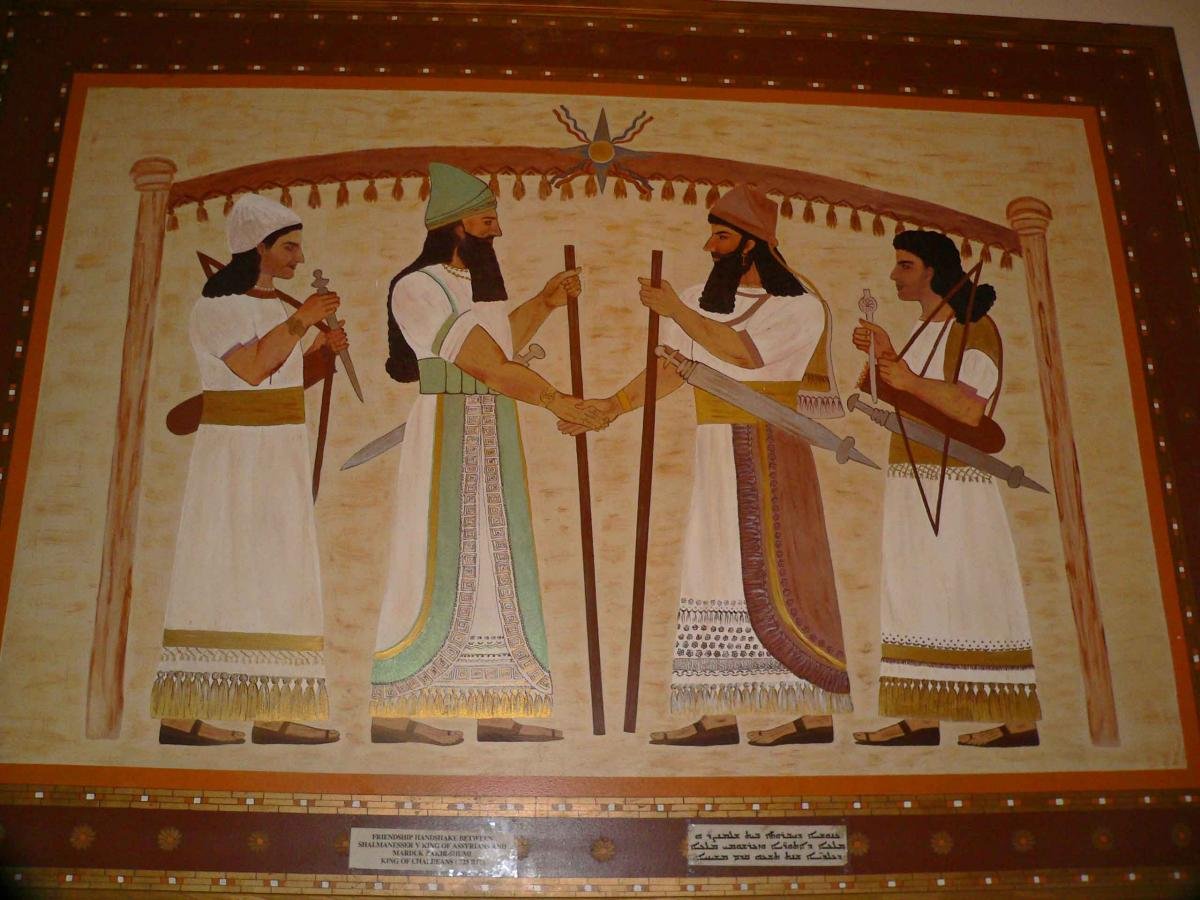 mural at St. Peter's Chaldean church in El Cajon (photo credit: Miriam Raftery)