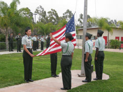 Mount Miguel JROTC Cadets raise the flag at the School's Memorial Day Ceremony on Wednesday, May 23